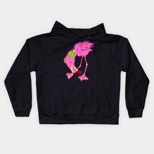 Flamingo, Shake Your Tail Feather Kids Hoodie